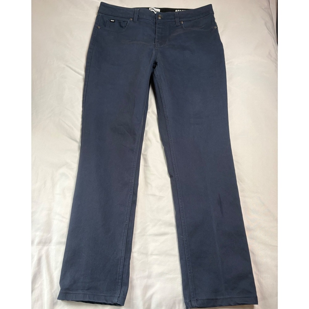 DKNY Stanton Slim Fit Pants Mens 33x30 Navy Blue Good Cotton Blend Stretch